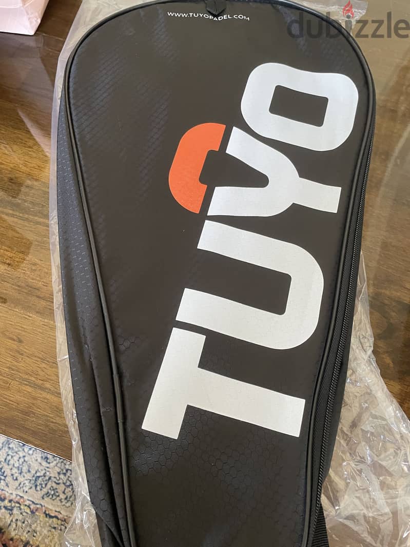Tuyo orange tyro padel racket with bag 3