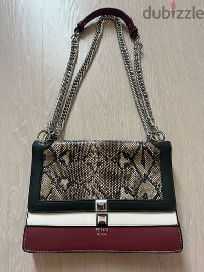 Authentic F—-di Kan Snakeskin Shoulder bag