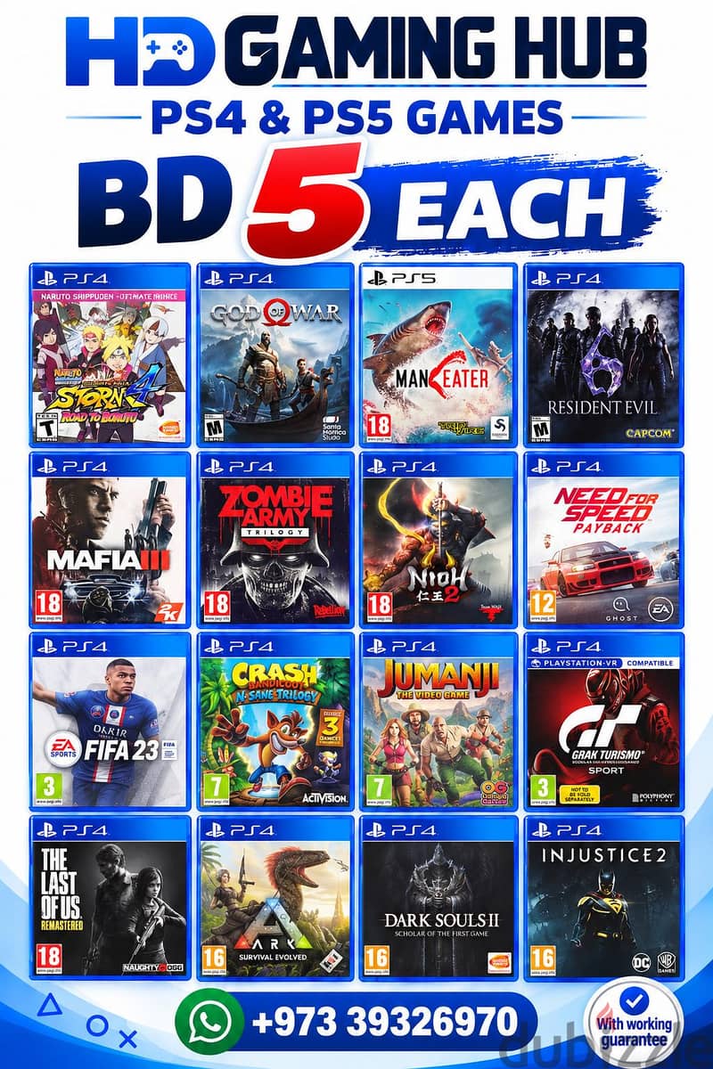 Playstation Games Cds  pre Owned for PS4 and ps5 2