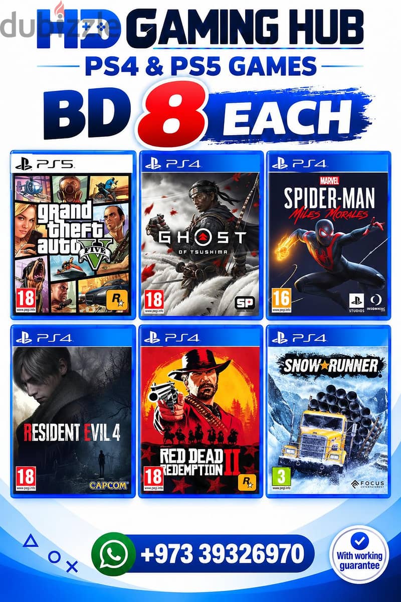 Playstation Games Cds  pre Owned for PS4 and ps5 3