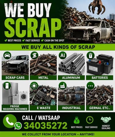 we buy all kinds of scrap material. &cars