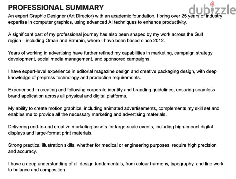 Part-Time/ Full-Time Arabic/English Senior Graphic Designer 1