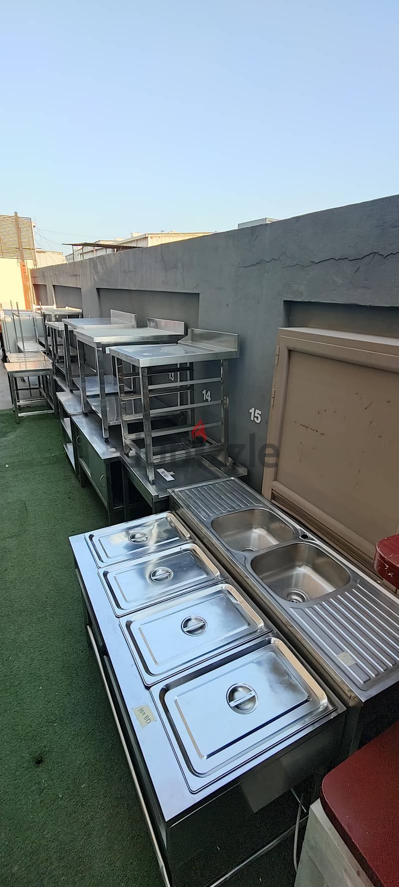 secondhand and new table and sink  طاولات ومغاسل ستانلس ستيل 8