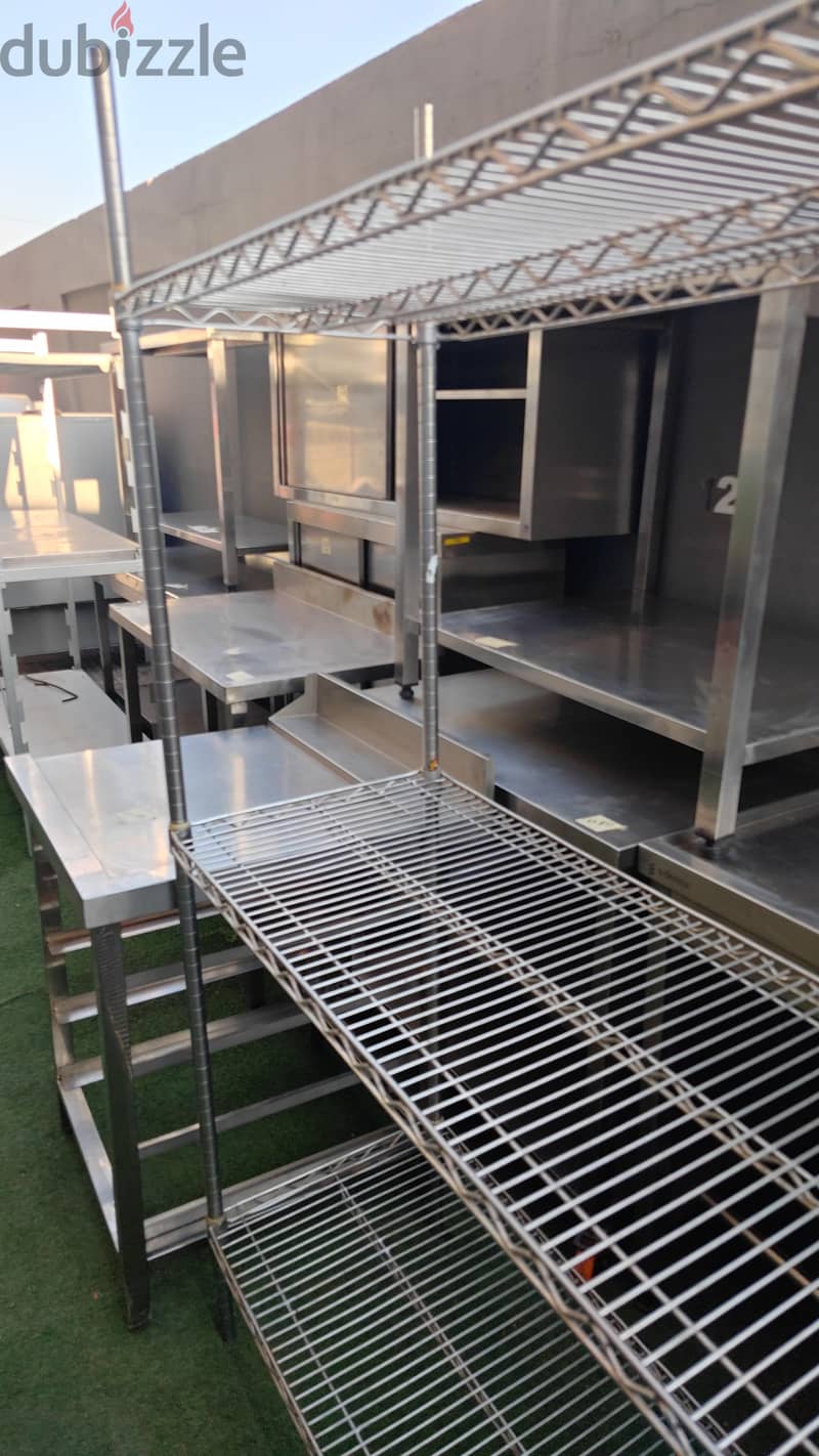 secondhand and new table and sink  طاولات ومغاسل ستانلس ستيل 11