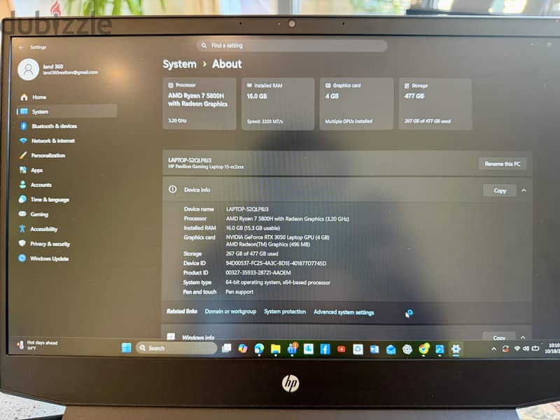 FOR SALE: HP PAVILION GAMING/DESIGNER LAPTOP 3