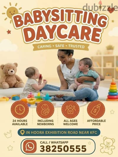 we offering 24 hour's baby sitting & daycare for All Age children