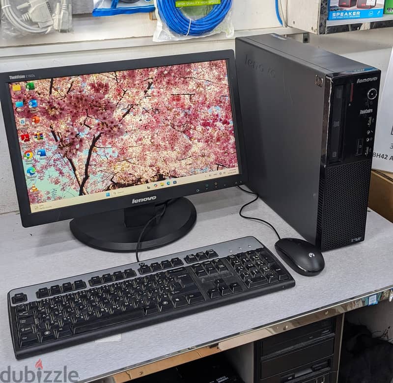 Lenovo Core i7 3.10Ghz 8GB RAM 256GB SSD 19" Monitor OS 11 Pro & Offic 2
