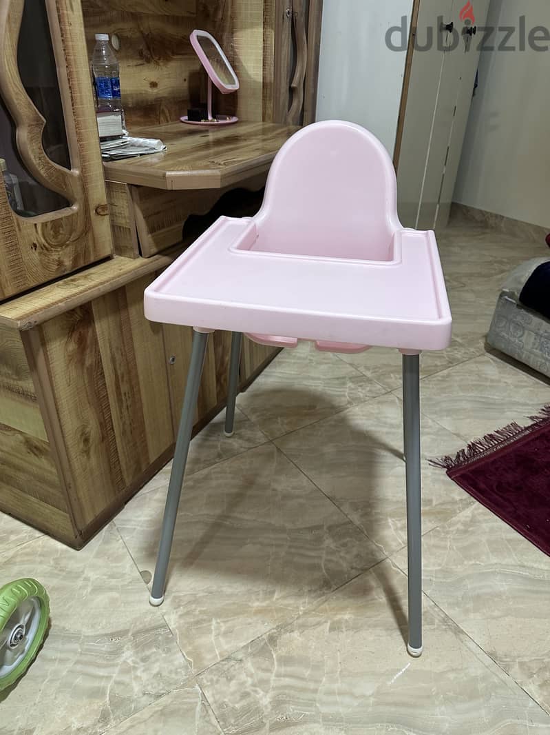 Babies High chair with tray- Ikea brand 1