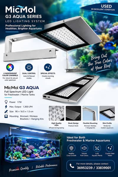 Premium aquarium WRGB led light with WiFi and