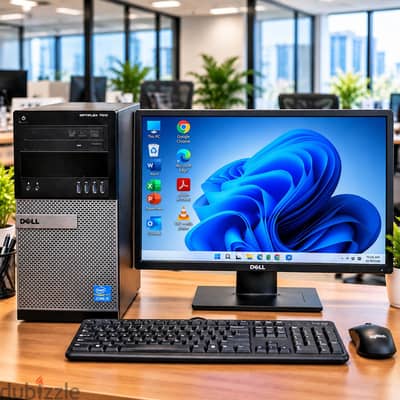 DELL CORE i7 COMPUTER SET 16GB RAM 256GB SSD 19"HD Win 10 Pro/36841488