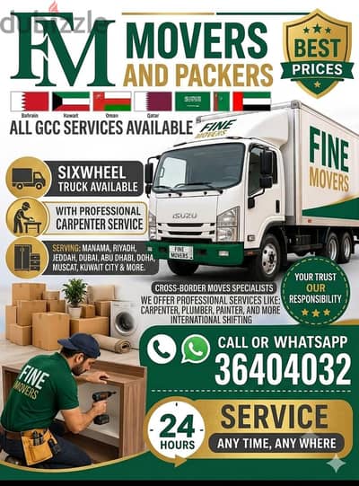 House shifting all bahrain  24 hours servies call for Moving