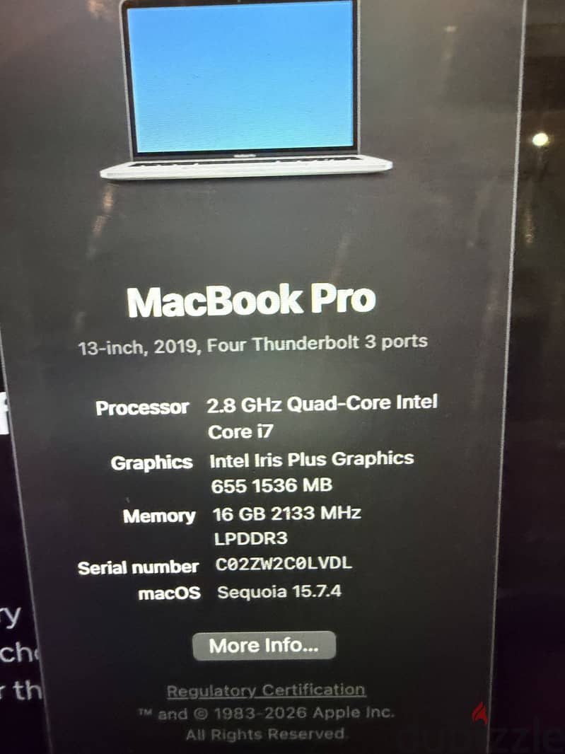 13 inch MacBook Pro 2019 ( Touch Bar) 2
