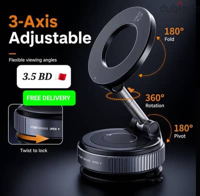 Car Phone Holder | Flexible | Multi Purpose | Vacuum Holder