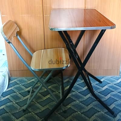Wooden table and chair for sale