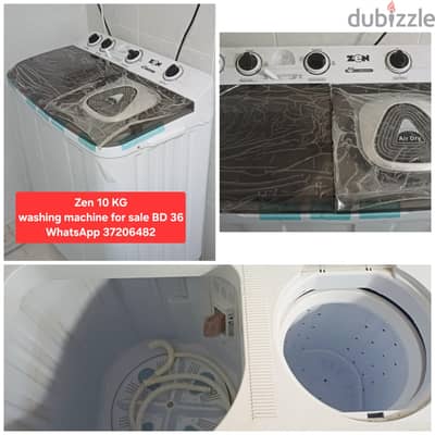 10 kg washing machine & other items for sale with Delivery