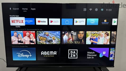 Hisense 55" Android smart 4k UHD slim frameless tv