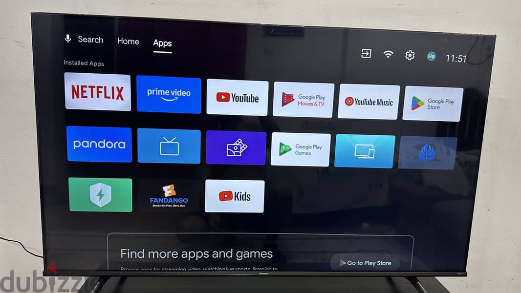 Hisense 55" Android smart 4k UHD slim frameless tv 1