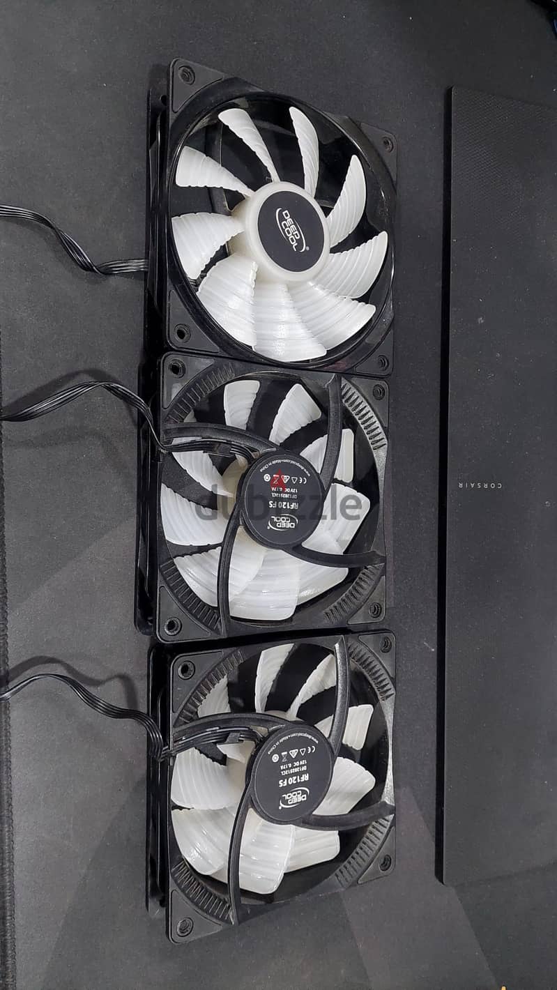 DeepCool Tempered Glass PC Case + 4 Fans + 3 Extra DeepCool LED Fans 7