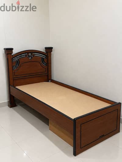 2 Wooden Single Beds
