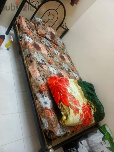 bed with mattress and fly wood