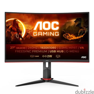 AOC C27G2Z/89 27” Curved 240Hz Gaming Monitor – BD 69 Only