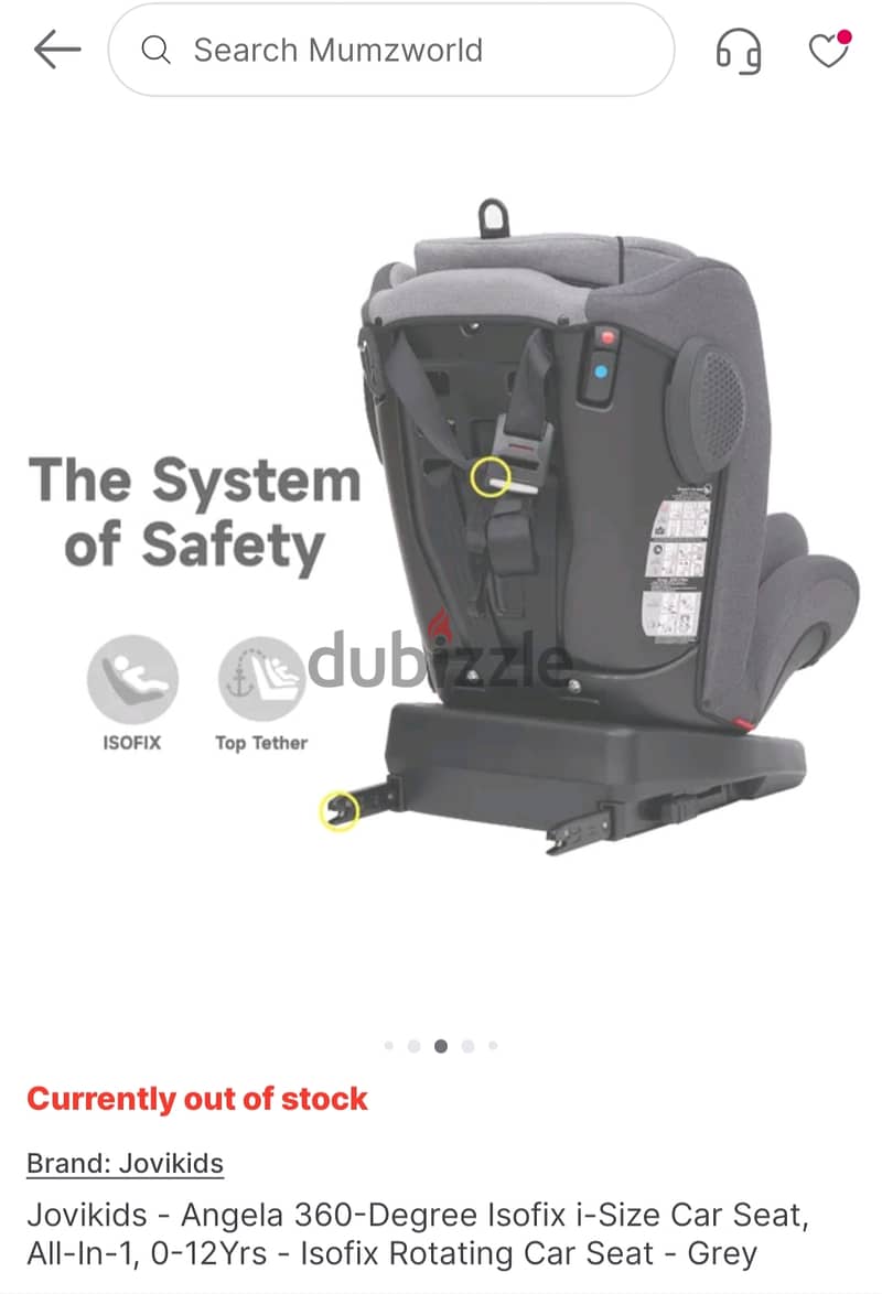 Brand: Jovikids - Angela 360-Degree Isofix i-Size Car Seat,Age:0-12yrs 2