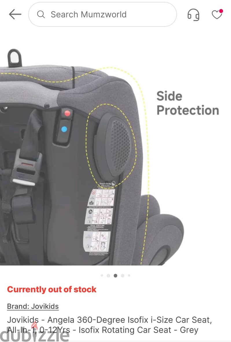 Brand: Jovikids - Angela 360-Degree Isofix i-Size Car Seat,Age:0-12yrs 3