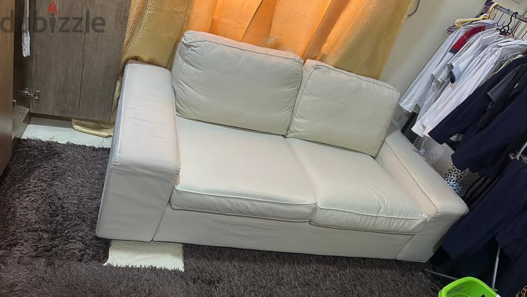 2 Seater white sofa (ikea) 32" TV + tv stand 2
