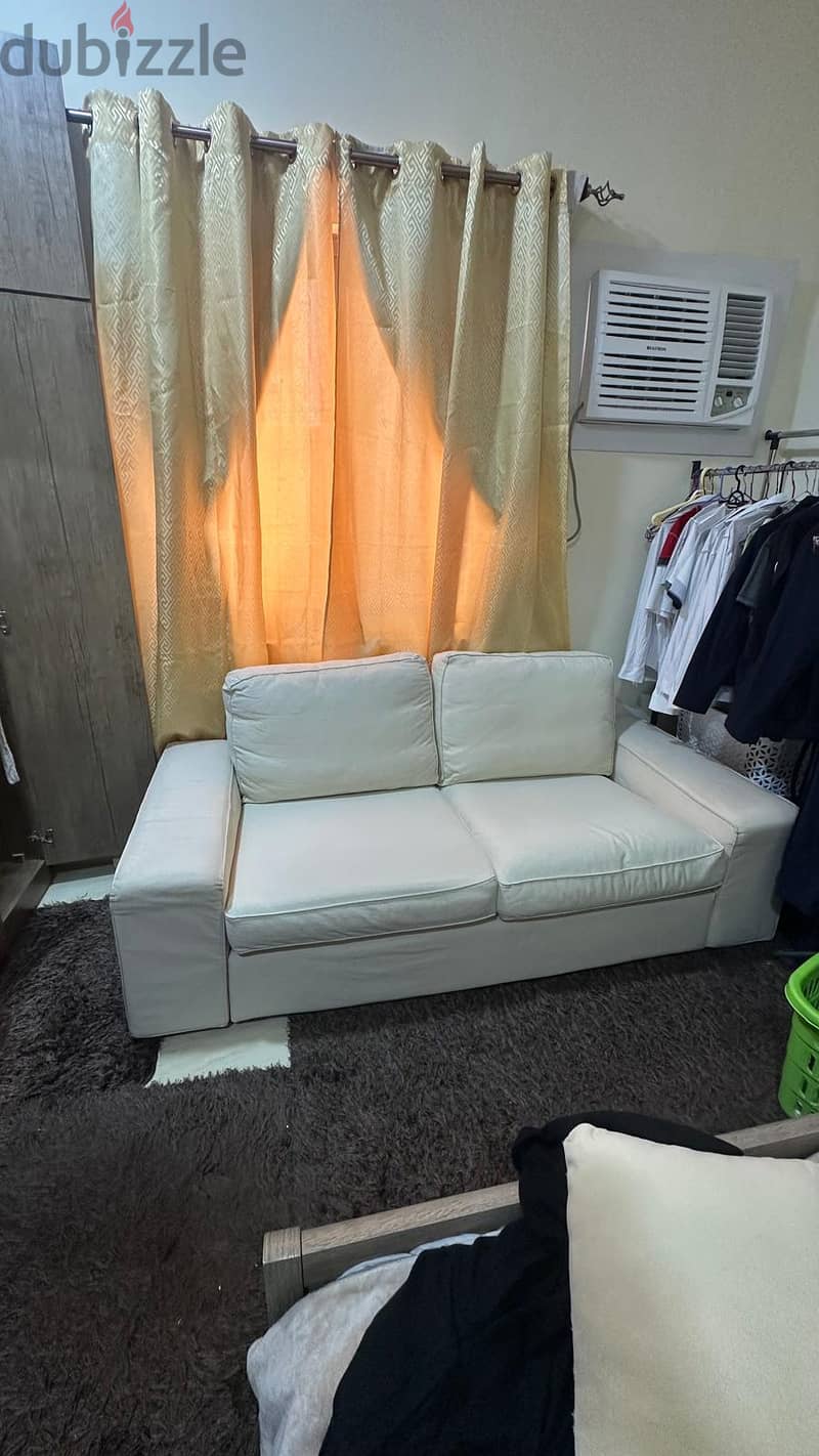 2 Seater white sofa (ikea) 32" TV + tv stand 3