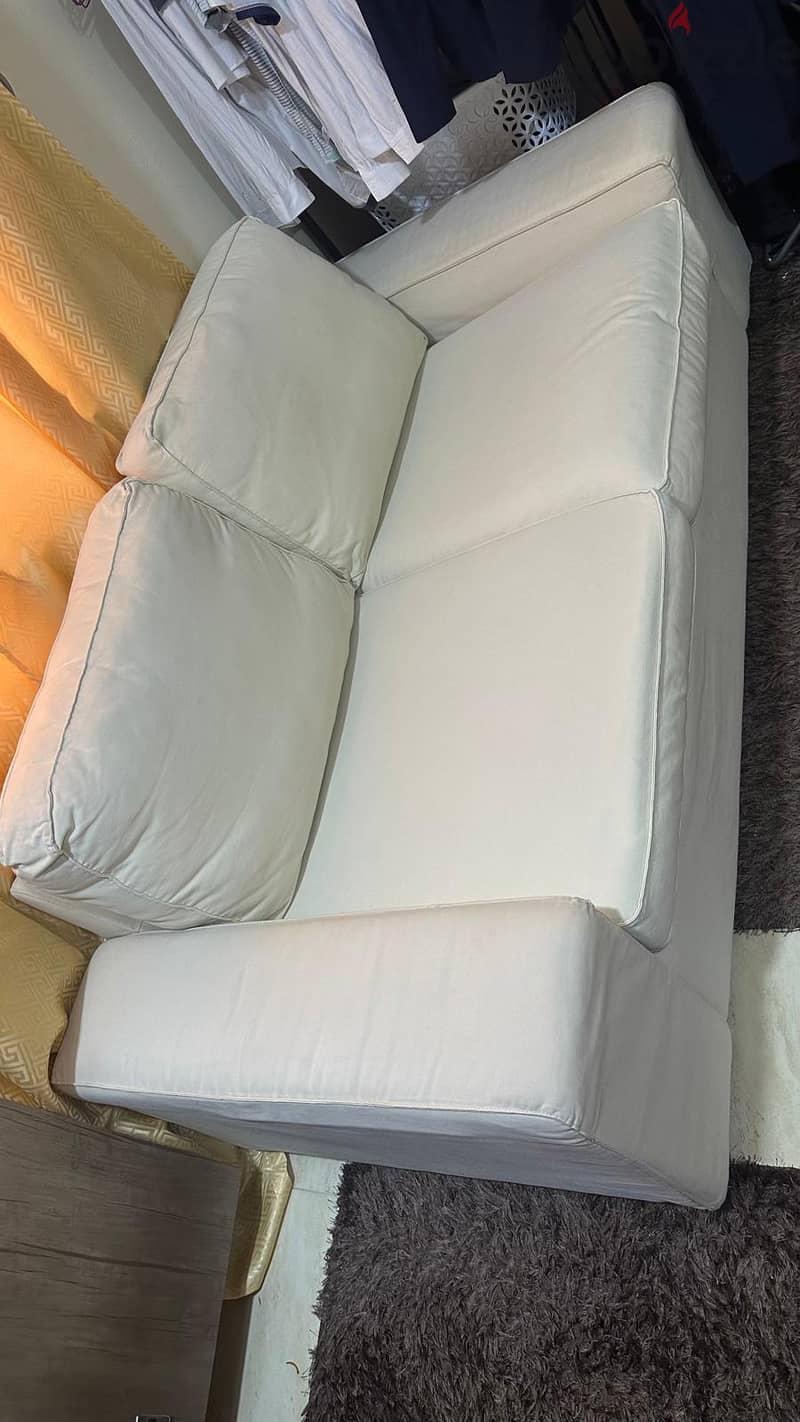 2 Seater white sofa (ikea) 32" TV + tv stand 4