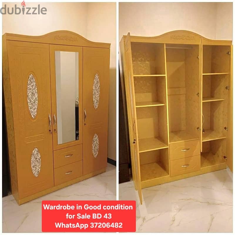 Wardrobe and other items for sale with Delivery fixing 10