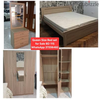 Queen size Bed set and other items for sale with Delivery fixing