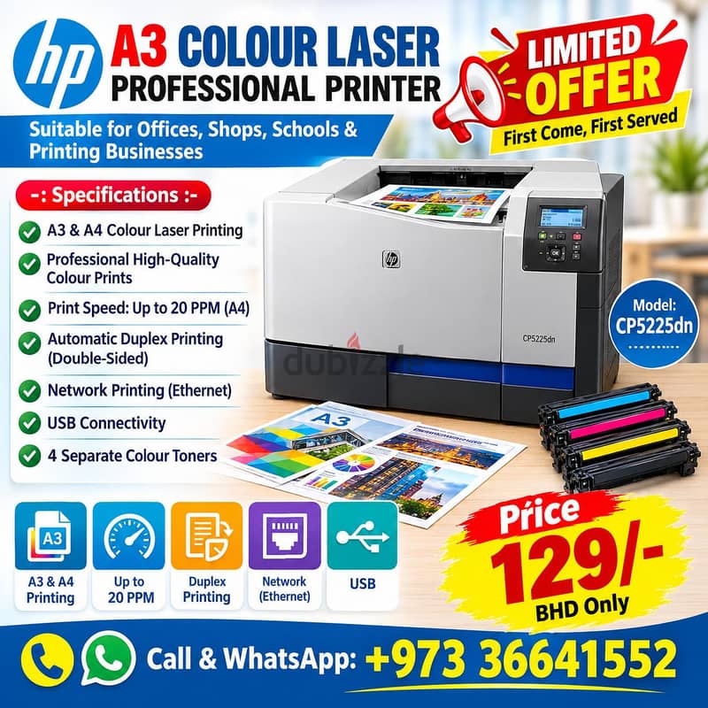 HP A3+A4 Color LaserJet Professional Printer - High Quality Printing ...