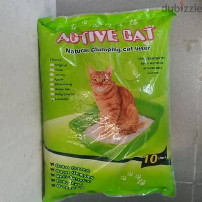 Active Cat Litter 10 Liters x 2 Bags - Lavender - 5 BD Only