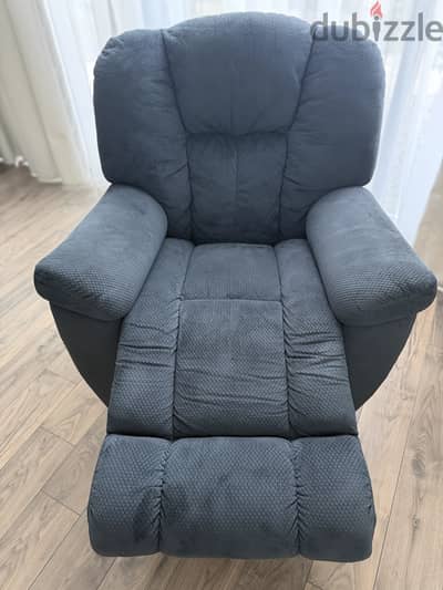 Dark Navy blue recliner 100