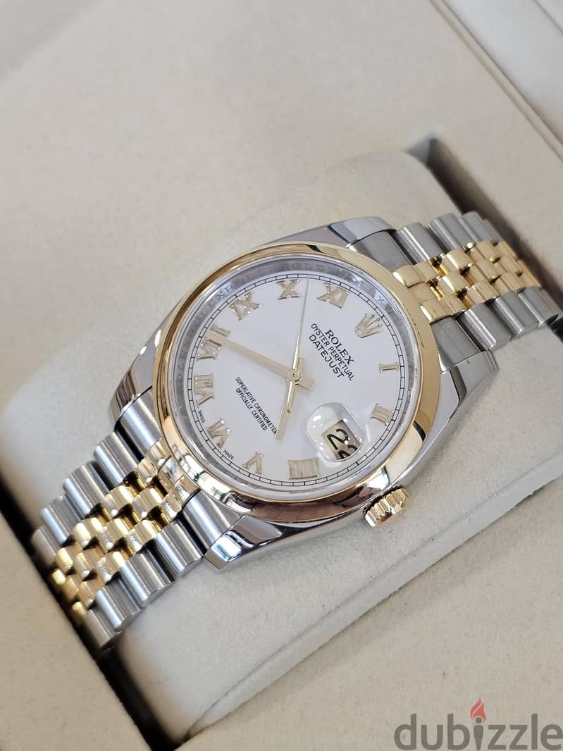 Rolex Datejust 36mm White Roman Dial Full Set 3