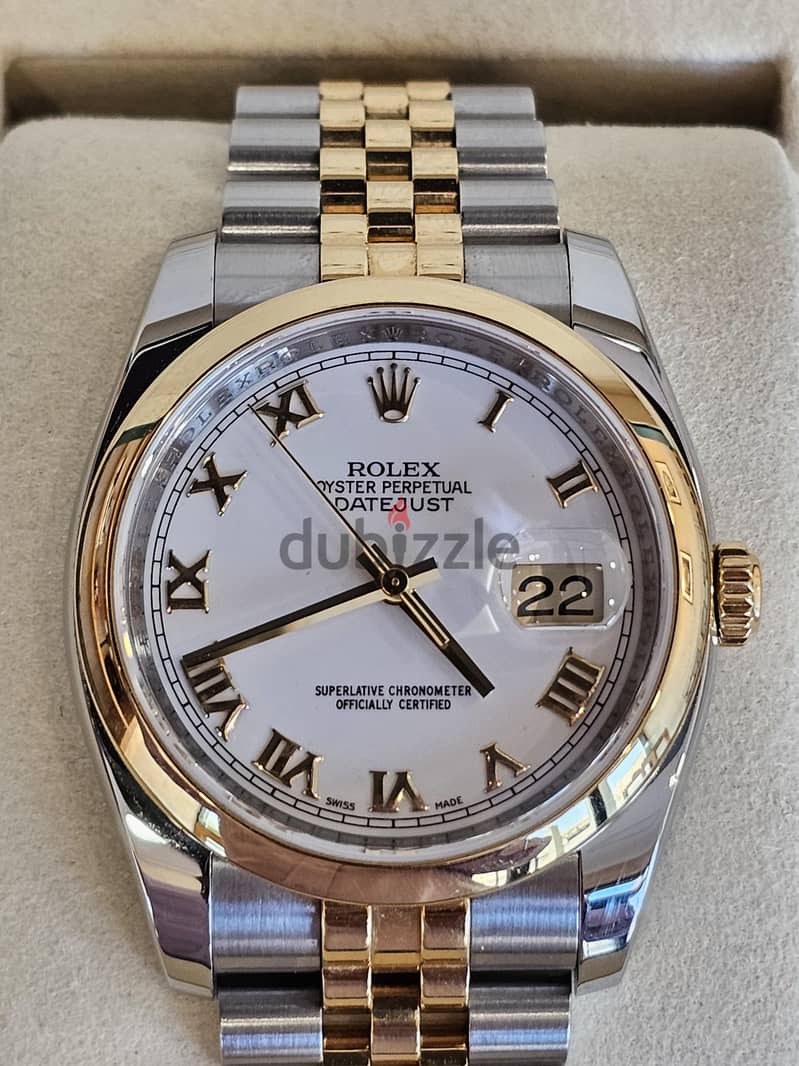 Rolex Datejust 36mm White Roman Dial Full Set 4
