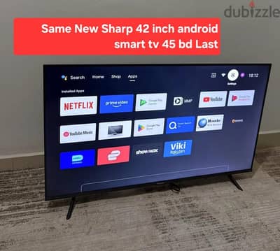 Same new sharp 42 inch android smart tv 45 bd last msg 3670 8372 w. a