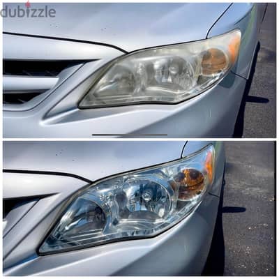 Quick fix foggy rusty headlights restoration