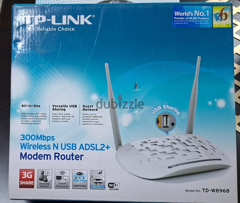 FOR SALE: TP-Link TD-W8968 Wi-Fi Modem Router 2