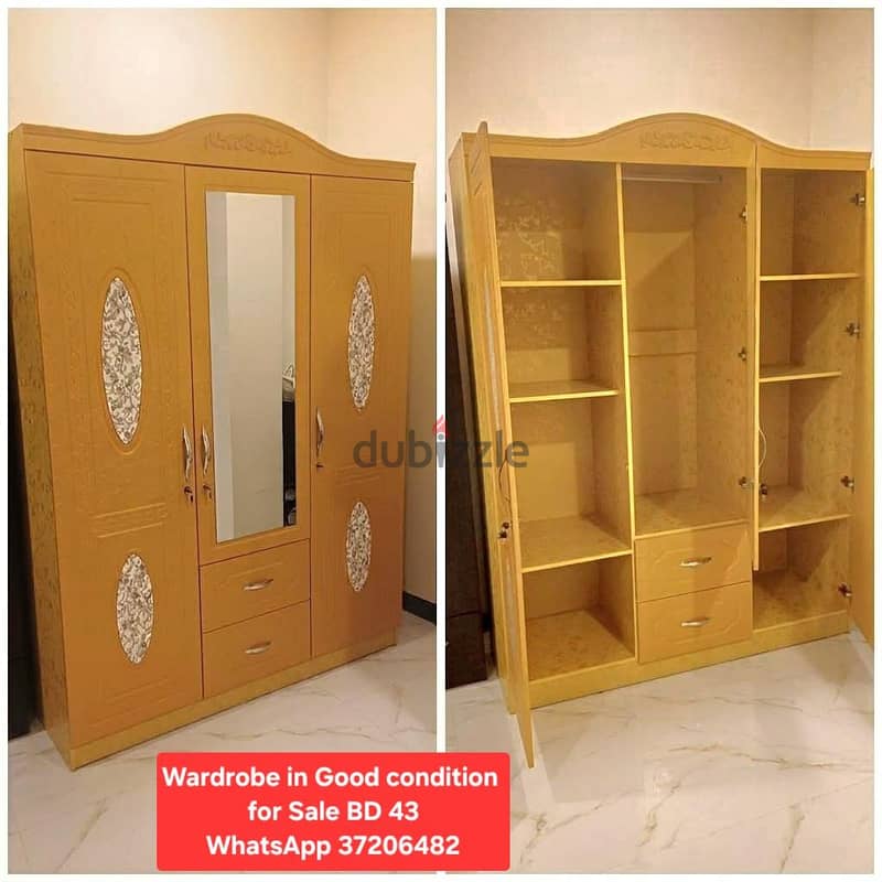 Wardrobe and other items for sale with Delivery fixing 13