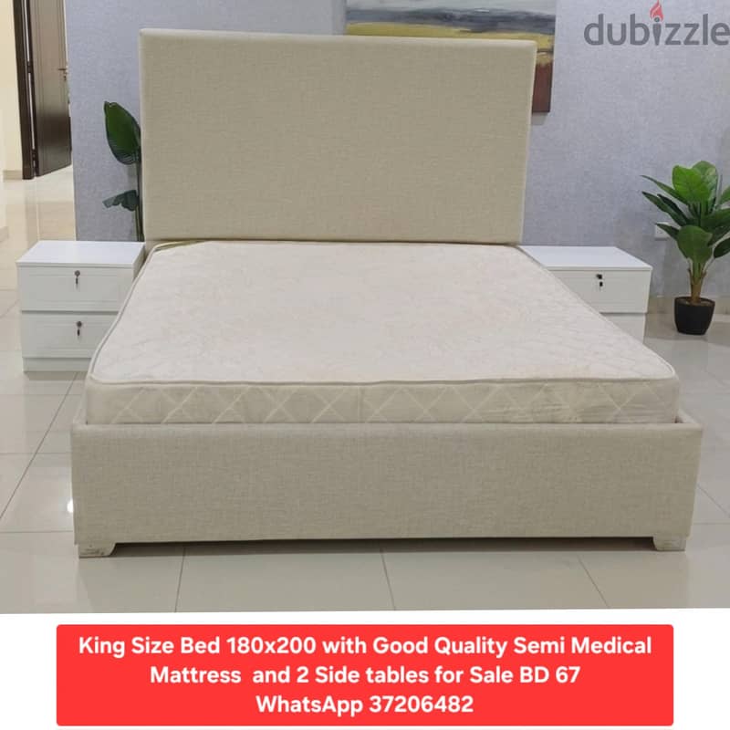 King size bed dressing & side table & other items for sale 5