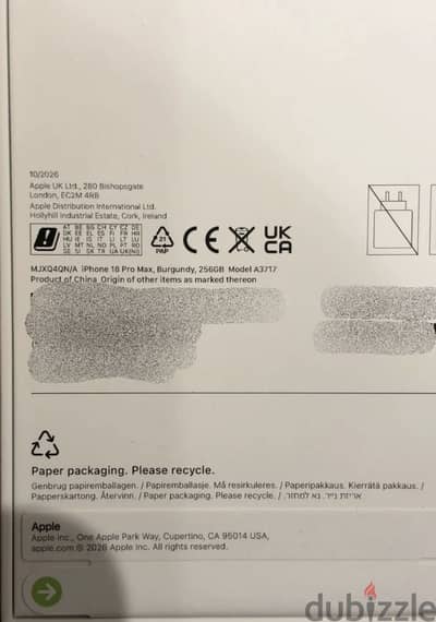 Apple - iPhone 18 Pro Max new no contact