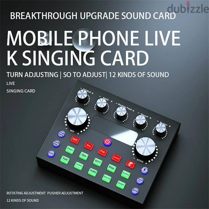 V8 Plus Sound Card for Live Stream and Singing 4