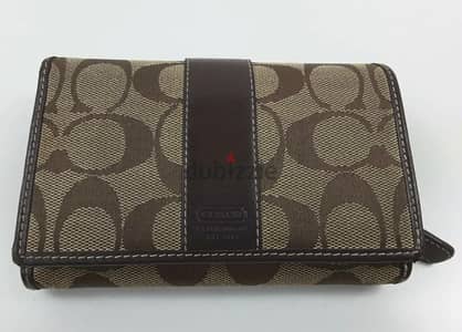 Coach Hampton Signature Flap Wallet