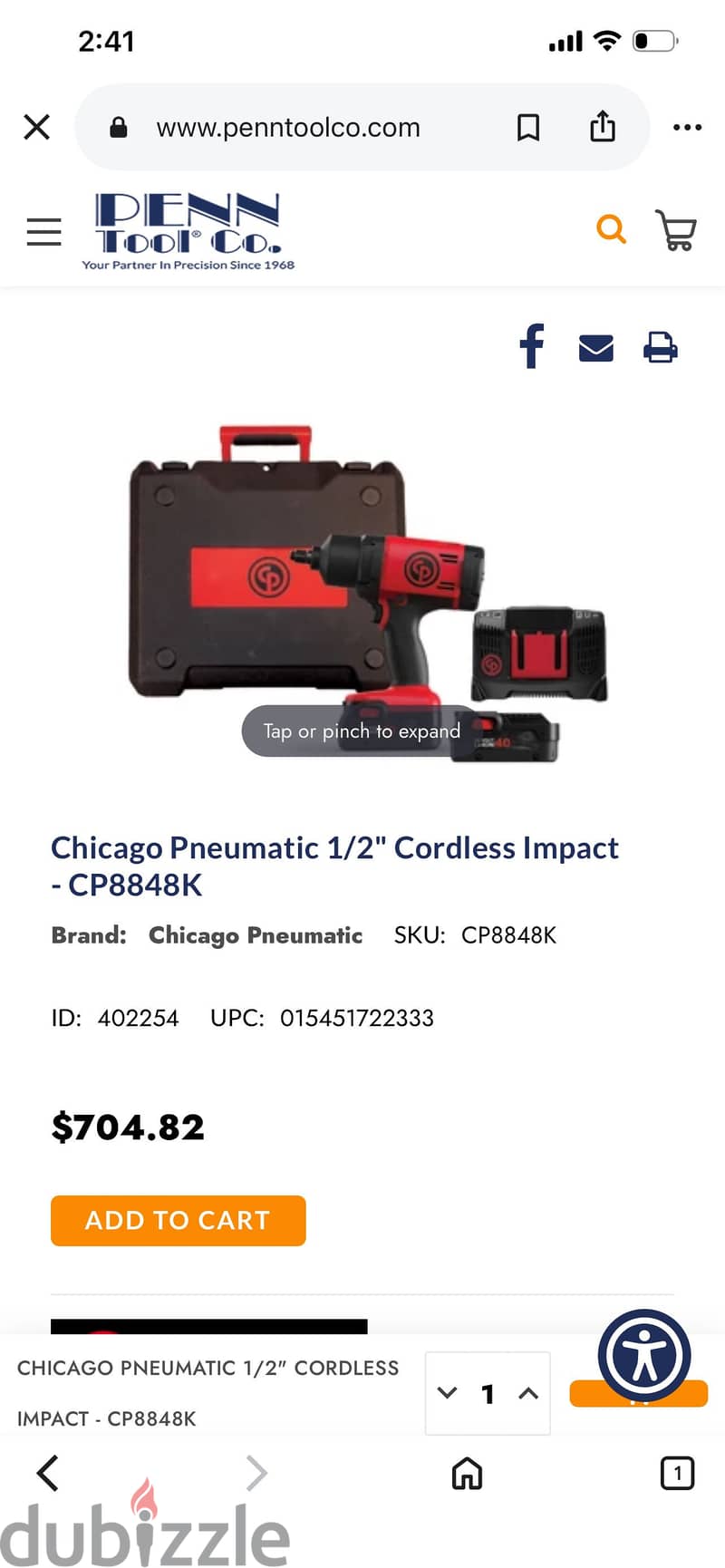 chicago pneumatic cordless impact drill 1