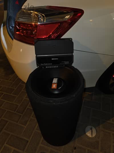 jbl 1000w subwoofer with kenwood 500w amplifier
