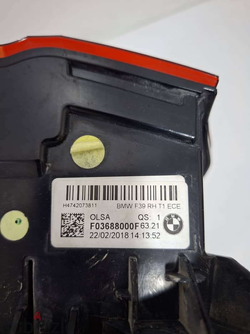 BMW X2 right-side (RH) LED rear tail light 1