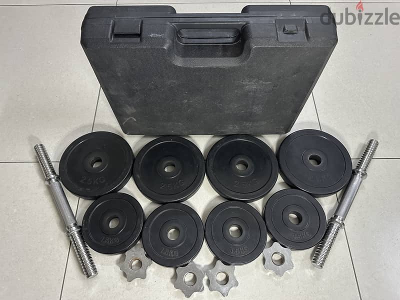 20KG RUBBER COATED DUMBBELL SET 1