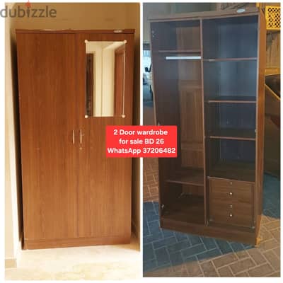 2 Door wardrobe and other items for sale with Delivery